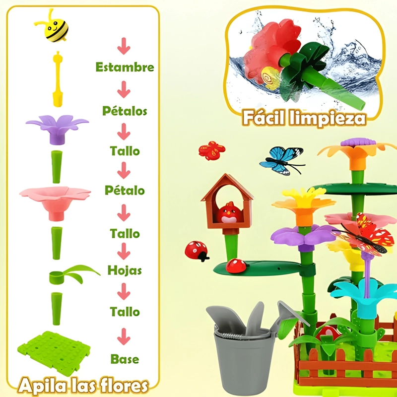 138PCS DE JUGUETES DE CONSTRUCCION DE JARDIN DE FLORES - 2