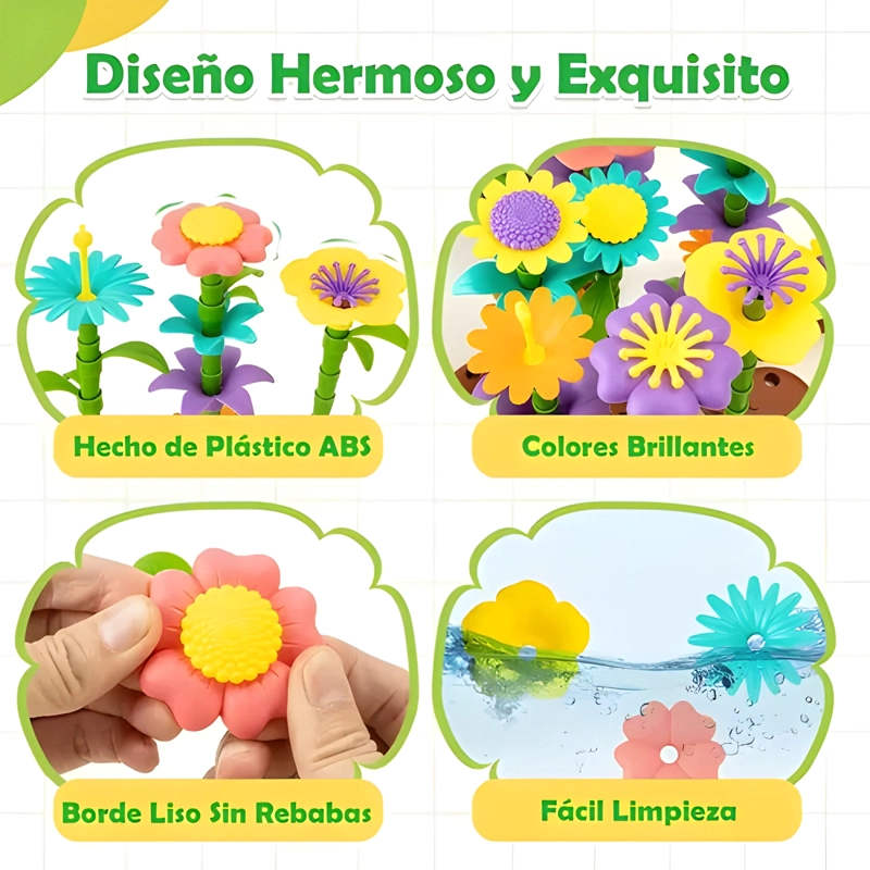 138PCS DE JUGUETES DE CONSTRUCCION DE JARDIN DE FLORES - 4