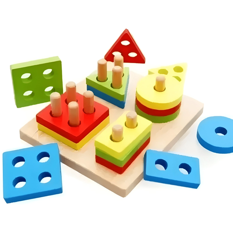 JUGUETES APRENDIZAJE DE MADERA DIDACTICO MONTESSORI NIÑOS - 2