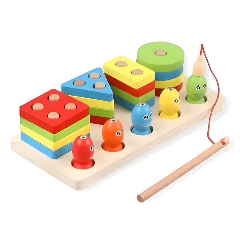 JUEGO DE ENCAJE PESCA MAGNE TICO Y ENCAJE MONTESSORI - 1