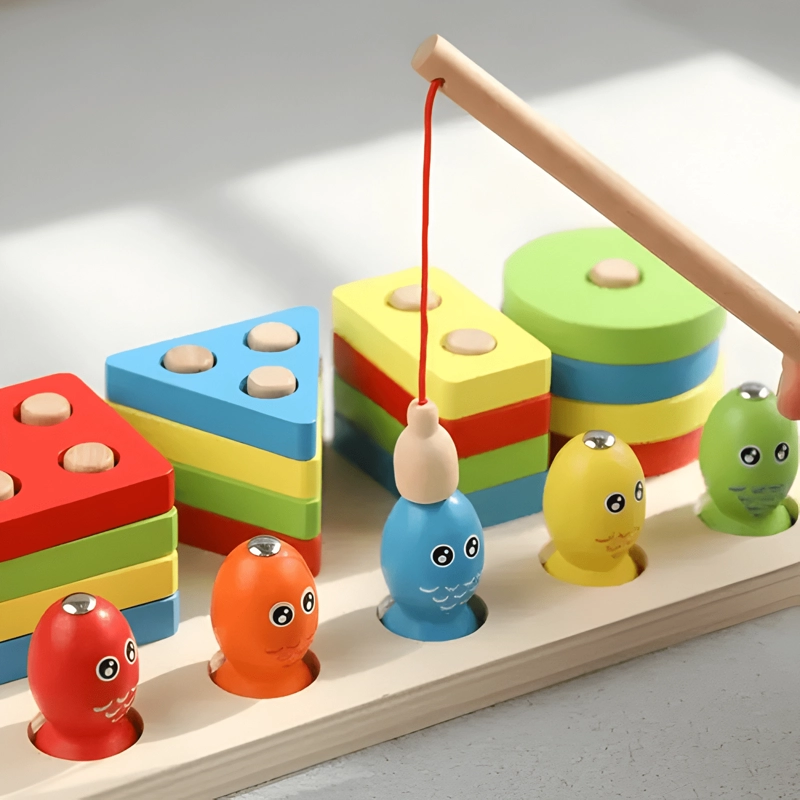 JUEGO DE ENCAJE PESCA MAGNE TICO Y ENCAJE MONTESSORI - 4
