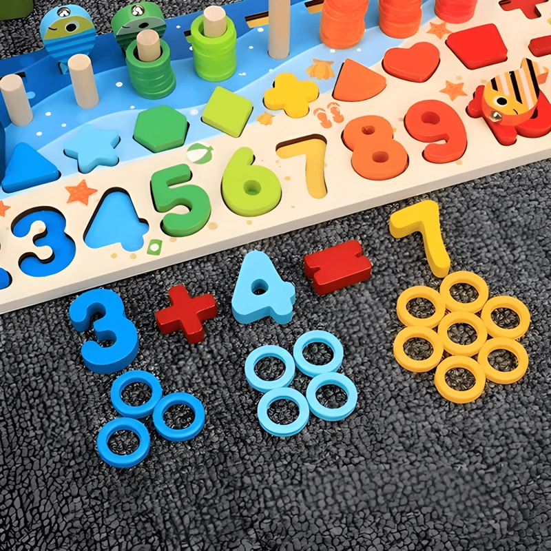 JUEGO DIDACTICO DE MADERA PARA NIÑOS MULTICOLOR - 3