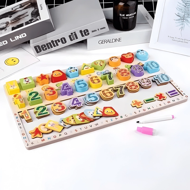 JUEGO DIDACTICO PARA NIÑOS PIZARRA 3 EN 1 MADERA #3 - 1