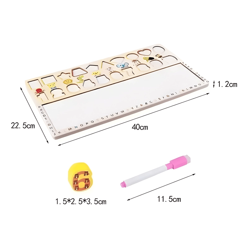 JUEGO DIDACTICO PARA NIÑOS PIZARRA 3 EN 1 MADERA #3 - 4