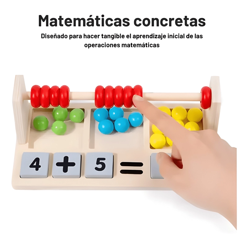 ABACO DE MADERA MONTESSORI MATEMATICAS Y MOTRICIDAD FINA #3 - 2