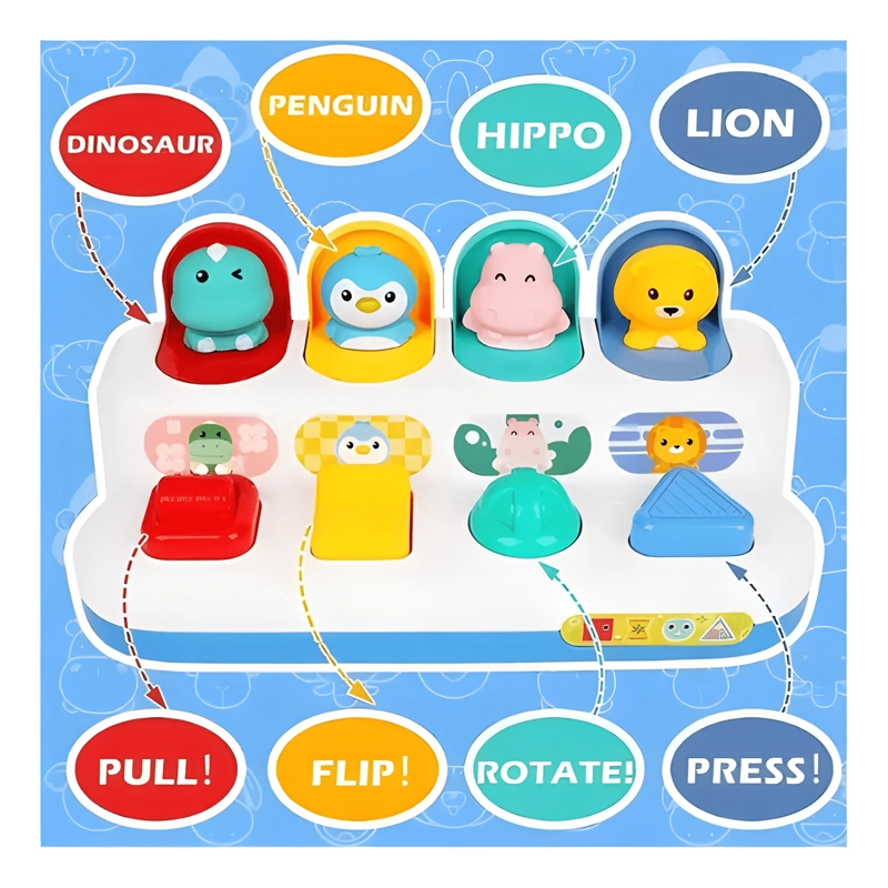JUEGO POP UP DIDACTICO ANIMALES PARA BEBE - 2