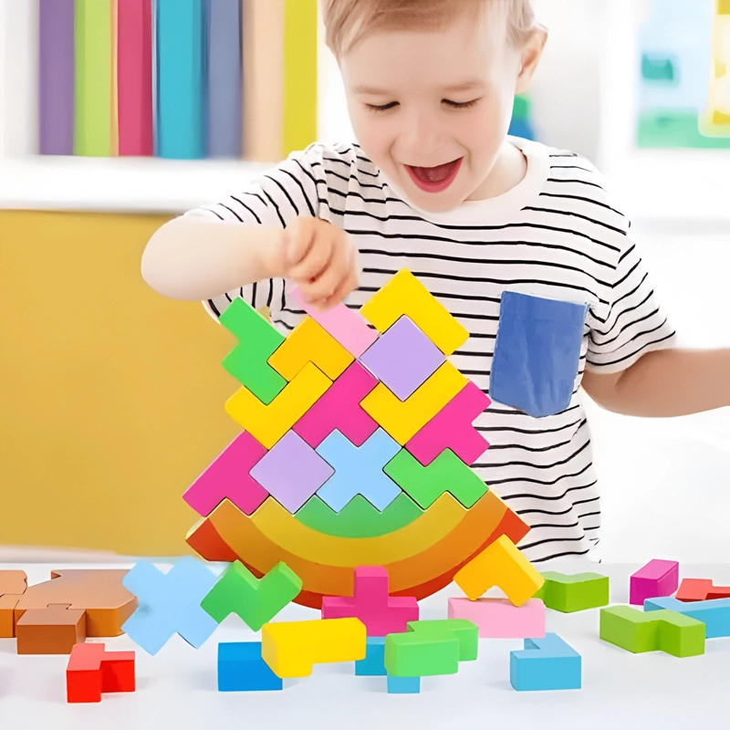 BALANCE DE TETRIS PARA NIÑOS JUGUETE APILABLE - 2
