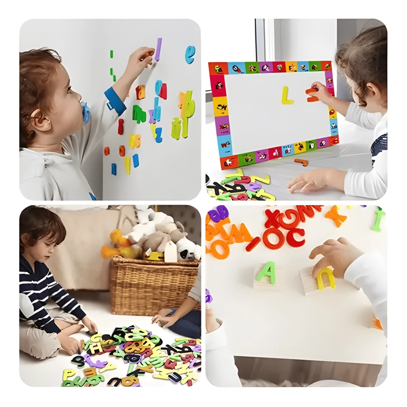 JUEGO DE LETRAS MAGNE TICAS COLORIDAS 281 PIEZAS - 2