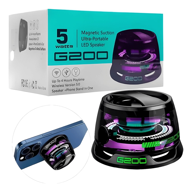 X2 ALTAVOZ MAGNE TICO ILUMINACION RGB BT5 3 MINI SOUND - 1