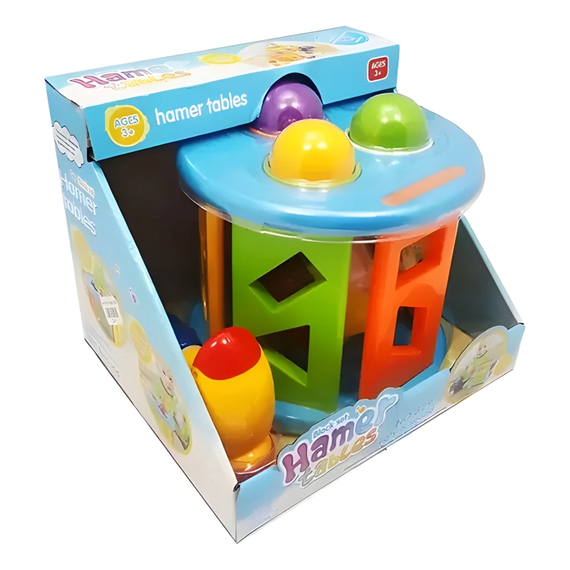 JUGUETE DIDACTICO TORRE DE ENCAJE Y MARTILLO JUEGO PARA BEBE - 1