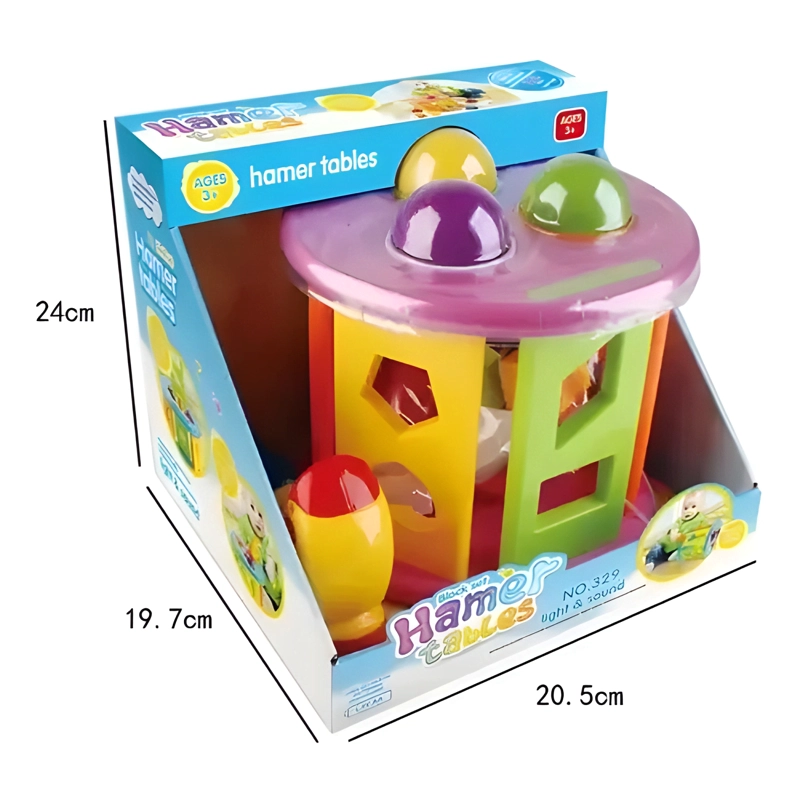 JUGUETE DIDACTICO TORRE DE ENCAJE Y MARTILLO JUEGO PARA BEBE - 3