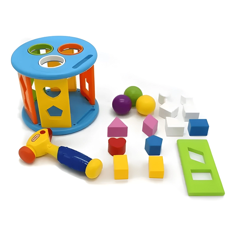 JUGUETE DIDACTICO TORRE DE ENCAJE Y MARTILLO JUEGO PARA BEBE - 4