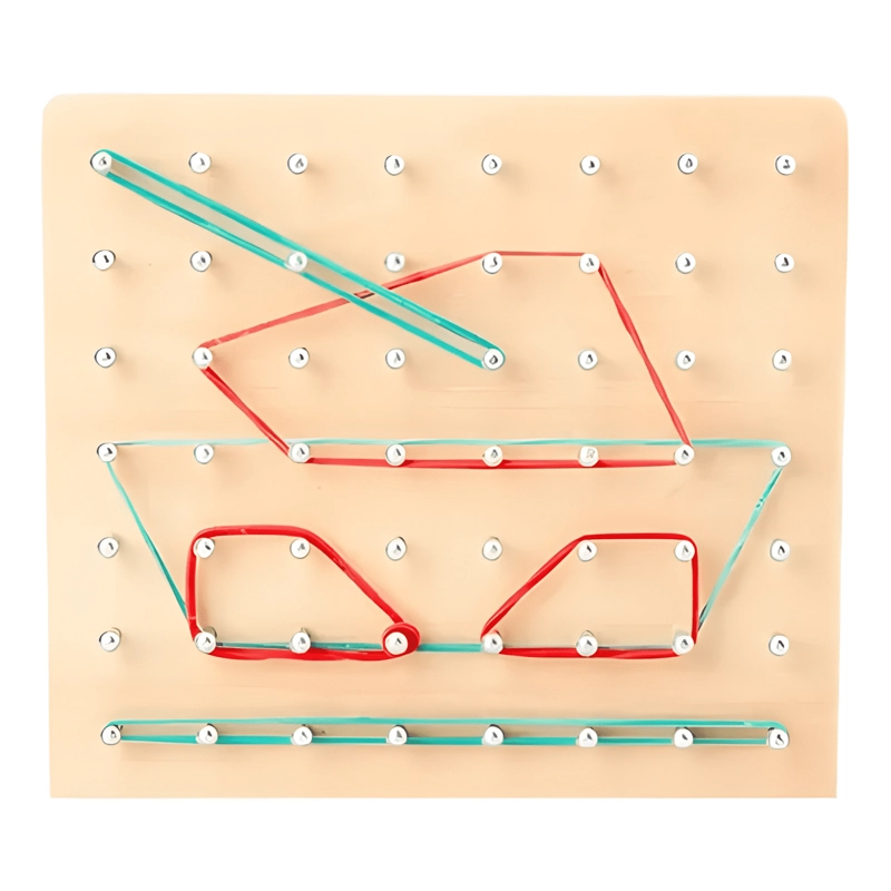 JUEGO DIDACTICO GEOPLANO CON TABLERO DE MADERA ISOME TRICO - 2