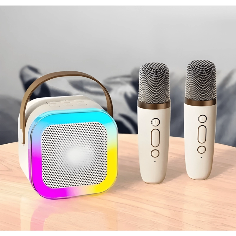 ALTAVOZ BLUETOOTH CON MICROFONO, LED DE KARAOKE PARA NIÑOS - 1