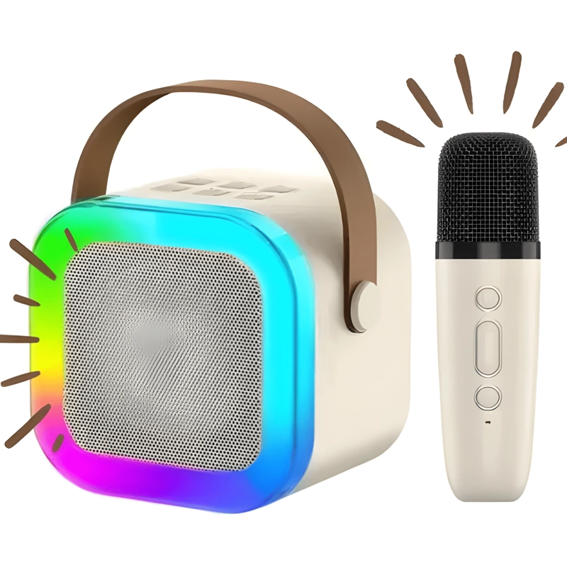 ALTAVOZ BLUETOOTH CON MICROFONO, LED DE KARAOKE PARA NIÑOS - 2