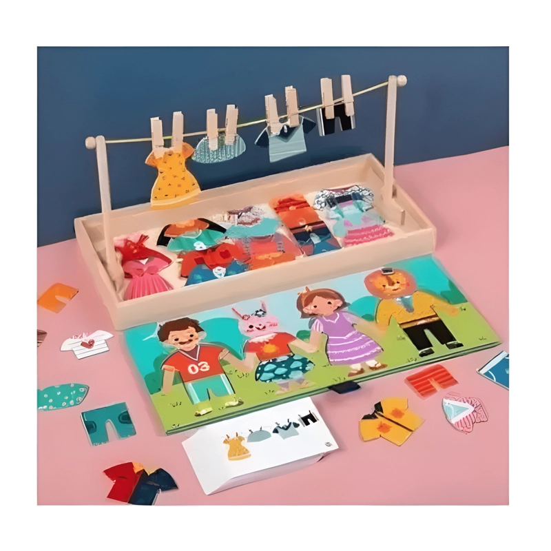 JUEGO DIDACTICO APRENDE A VESTIR PARA NIÑOS EN MADERA - 2