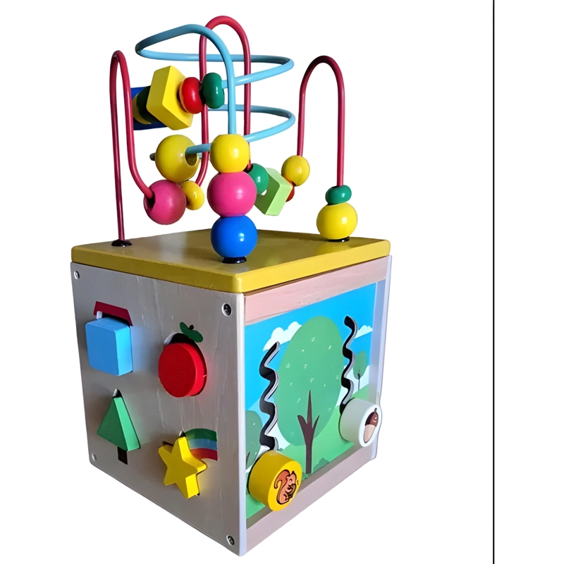 CUBO DIDACTICO INFANTIL ESTIMULANTE JUGUETE DE MADERA NIÑOS - 2