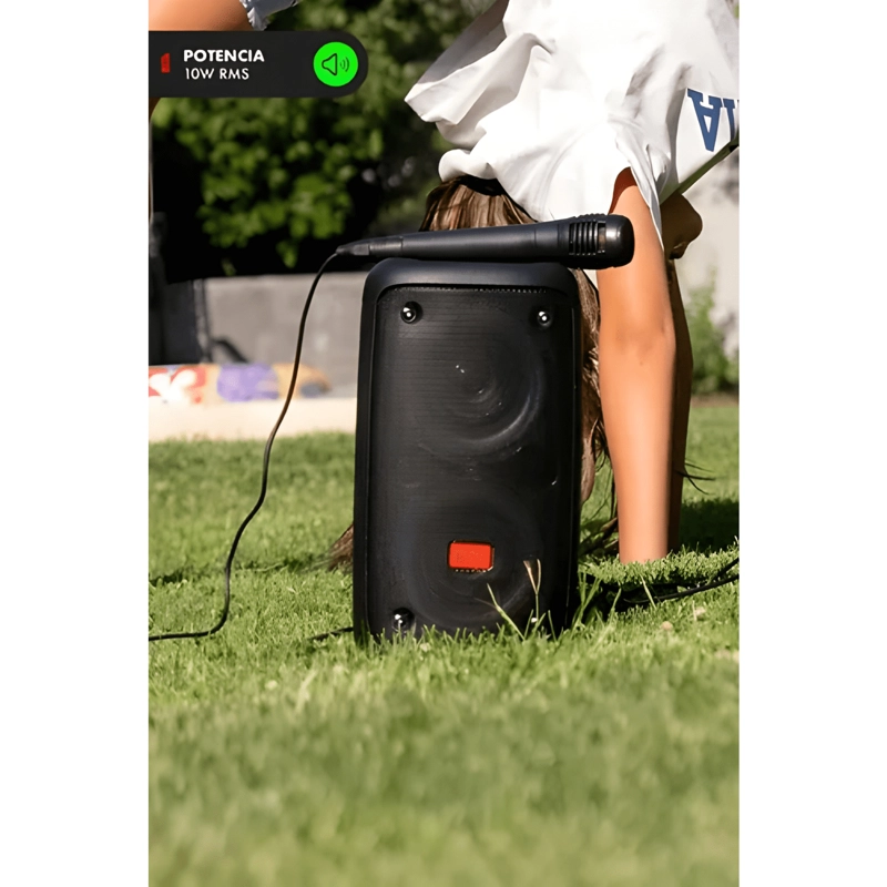 PARLANTE KARAOKE VOICE3 BLUETOOTH CON MICROFONO NEGRO #4 - 2