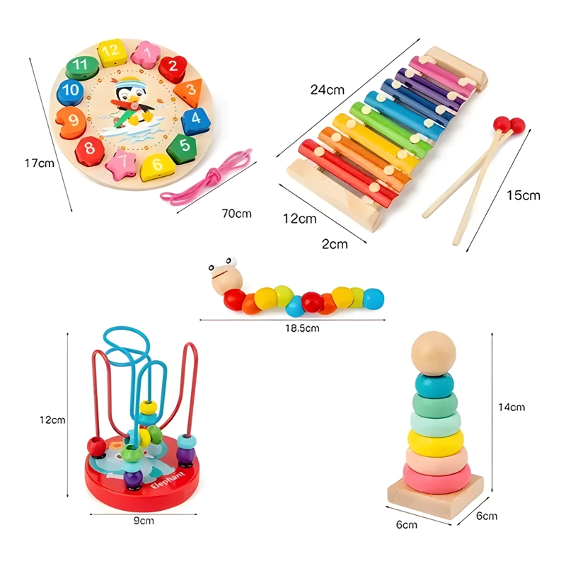 5PCS JUEGO DIDACTICO SENSORIAL BEBE  ESTIMULACION TEMPRANA #2 - 3