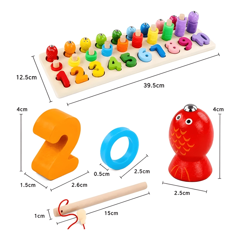 TABLA DIDACTICA MONTESSORI DE MADERA 3 EN 1 INFANTIL - 1