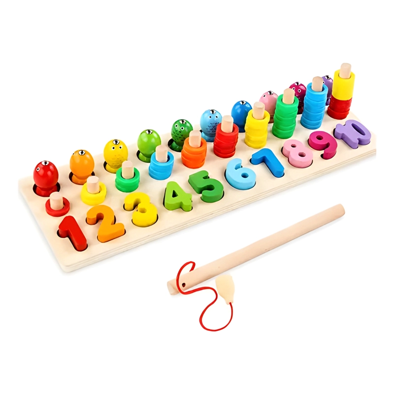TABLA DIDACTICA MONTESSORI DE MADERA 3 EN 1 INFANTIL - 2
