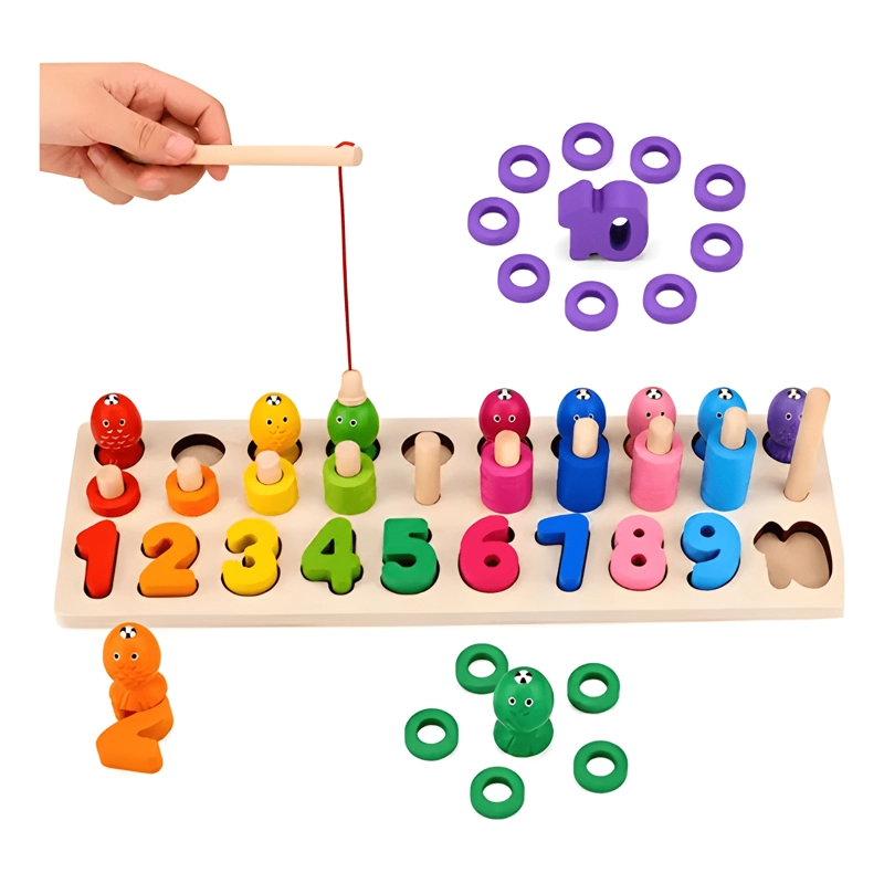 TABLA DIDACTICA MONTESSORI DE MADERA 3 EN 1 INFANTIL - 4