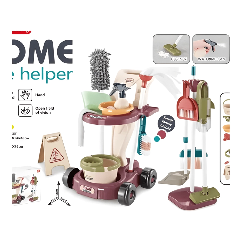 KIT ASEO DIDACTICO LIMPIEZA JUGUETE ESCOBA SIMULACION #1 - 1