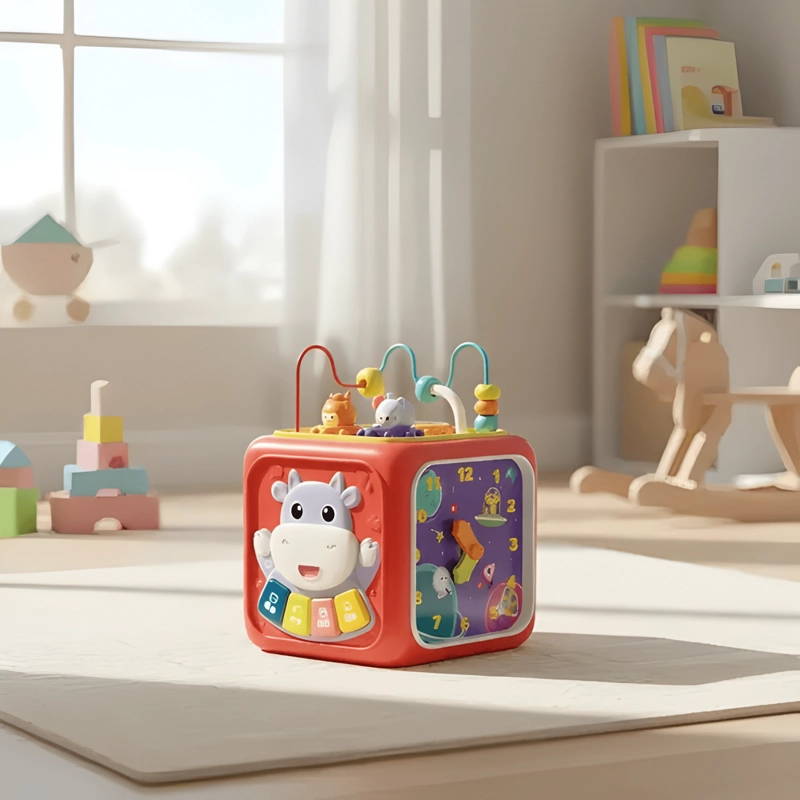 JUGUETE MONTESSORI EDUCATIVO 6 EN 1 CUBO PARA BEBE - 3