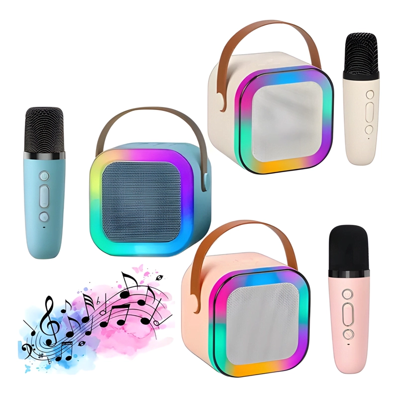 PARLANTE BLUETOOTH CON MICROFONO INALAMBRICO CON LUZ - 1