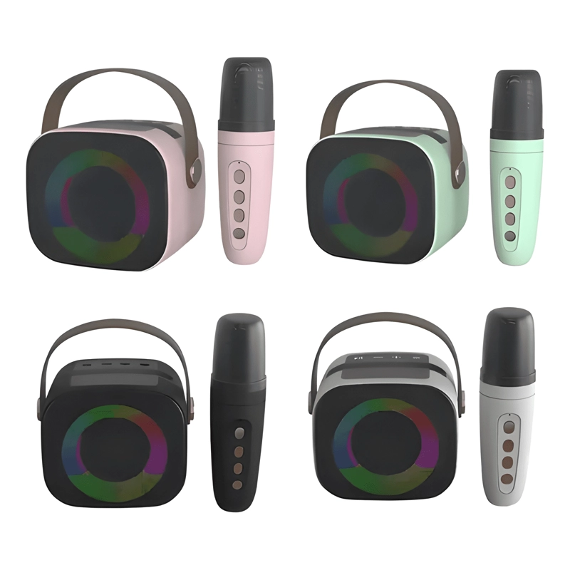 MINI ALTAVOZ KARAOKE BD108 BLUETOOTH LUCES LED V5 3 BLANCO - 4