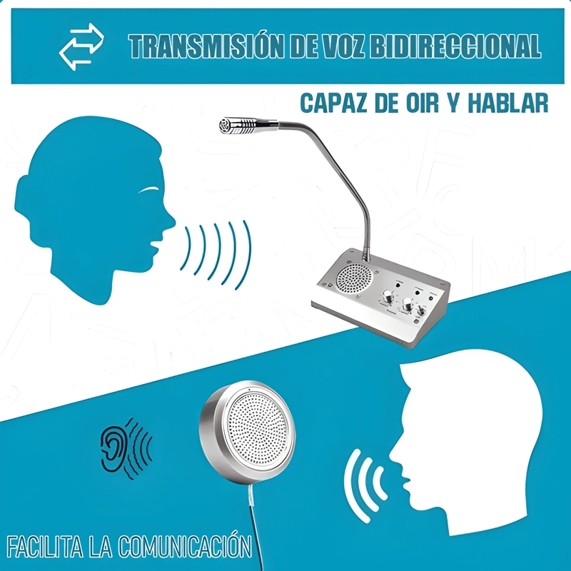INTERCOMUNICADOR BANCOS CITOFONO CAJAS MICROFONO 2 VIAS - 2