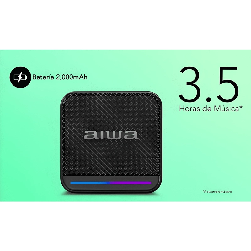 PARLANTE BLUETOOTH PORTATIL FUNCION TWS 7W RADIO FM NEGRO - 4