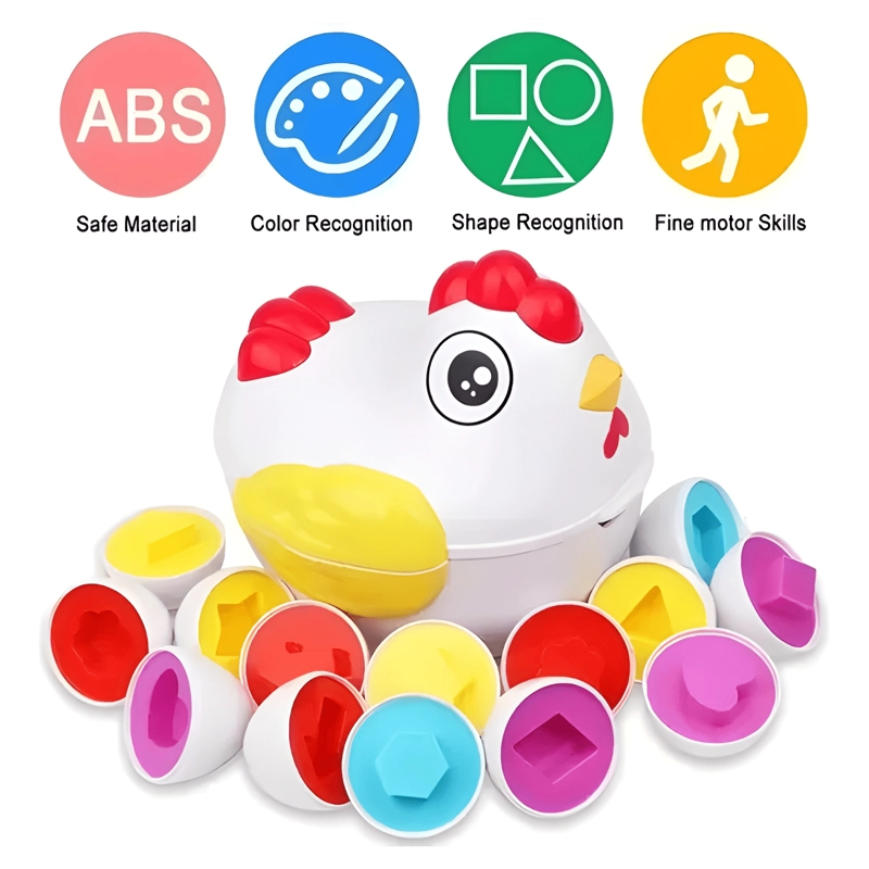 JUEGO DIDACTICO GALLINA HUEVOS DE ENCAJE NIÑOS #1 - 1