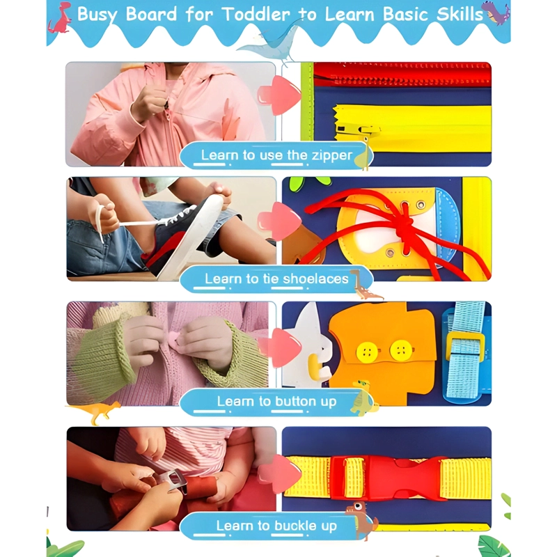 TABLERO SENSORIAL DEL OSO MONTESSORI PARA NIÑOS PEQUEÑOS #1 - 2