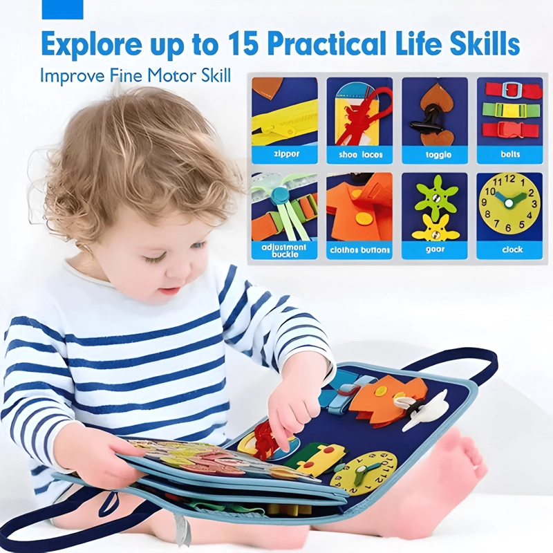 TABLERO SENSORIAL DEL OSO MONTESSORI PARA NIÑOS PEQUEÑOS #2 - 1