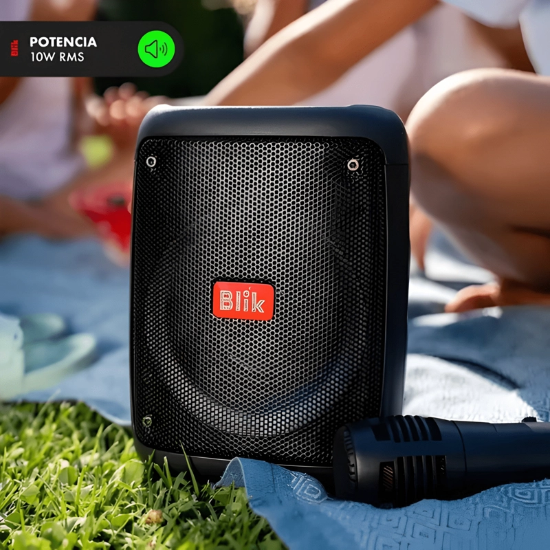 PARLANTE KARAOKE VOICE BLUETOOTH CON MICROFONO NEGRO - 2