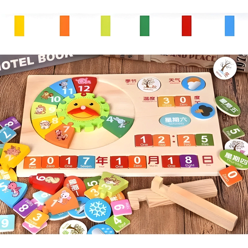 SET DIDACTICO DE RELOJ FECHA MULTIPLICACION MONTESSORI #2 - 1