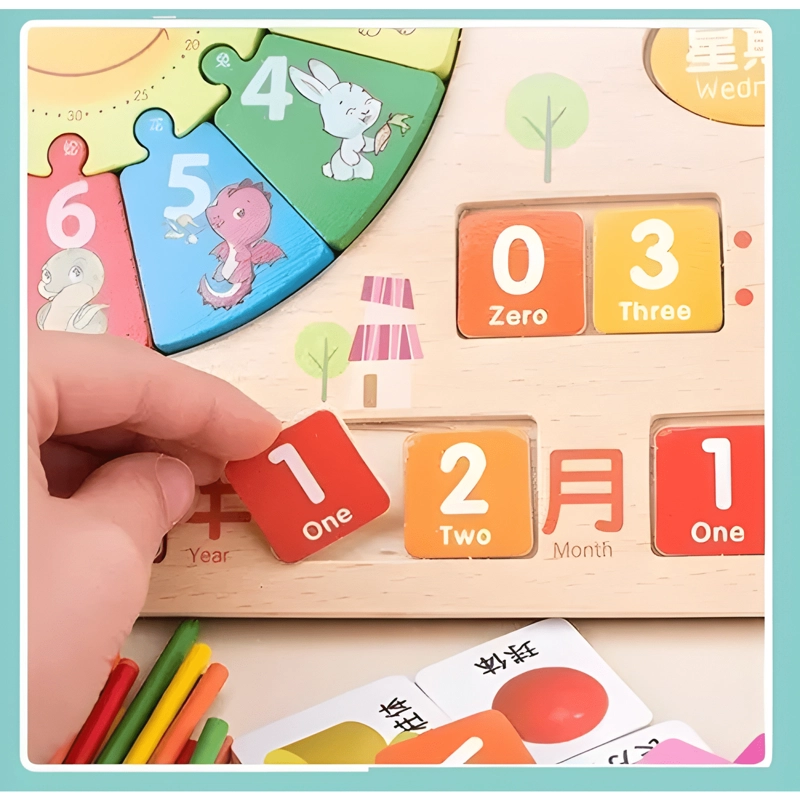 SET DIDACTICO DE RELOJ FECHA MULTIPLICACION MONTESSORI #2 - 3