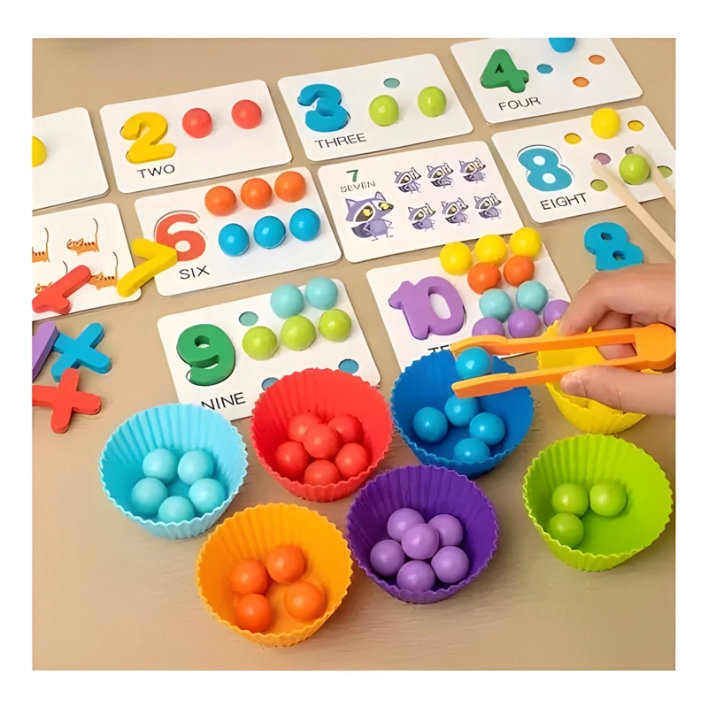 JUEGO MONTESSORI MATEMATICAS DIDACTICO DE MADERA MOTRICIDAD - 2