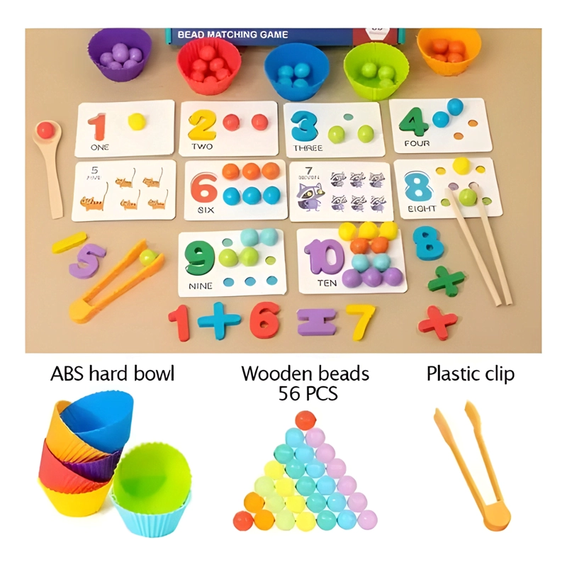 JUEGO MONTESSORI MATEMATICAS DIDACTICO DE MADERA MOTRICIDAD - 4