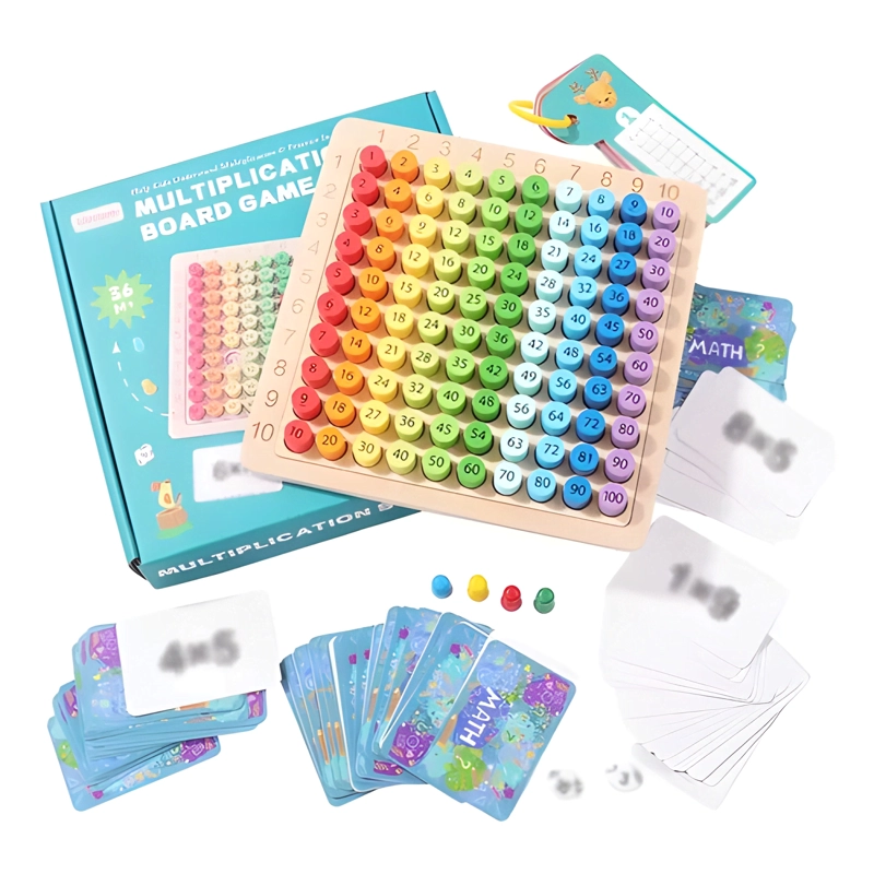 TABLERO DIDACTICO TABLA DE MULTIPLICAR JUEGO MONTESSORI #11 - 2
