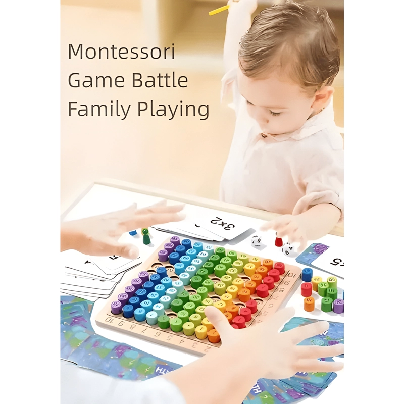 TABLERO DIDACTICO TABLA DE MULTIPLICAR JUEGO MONTESSORI #11 - 4