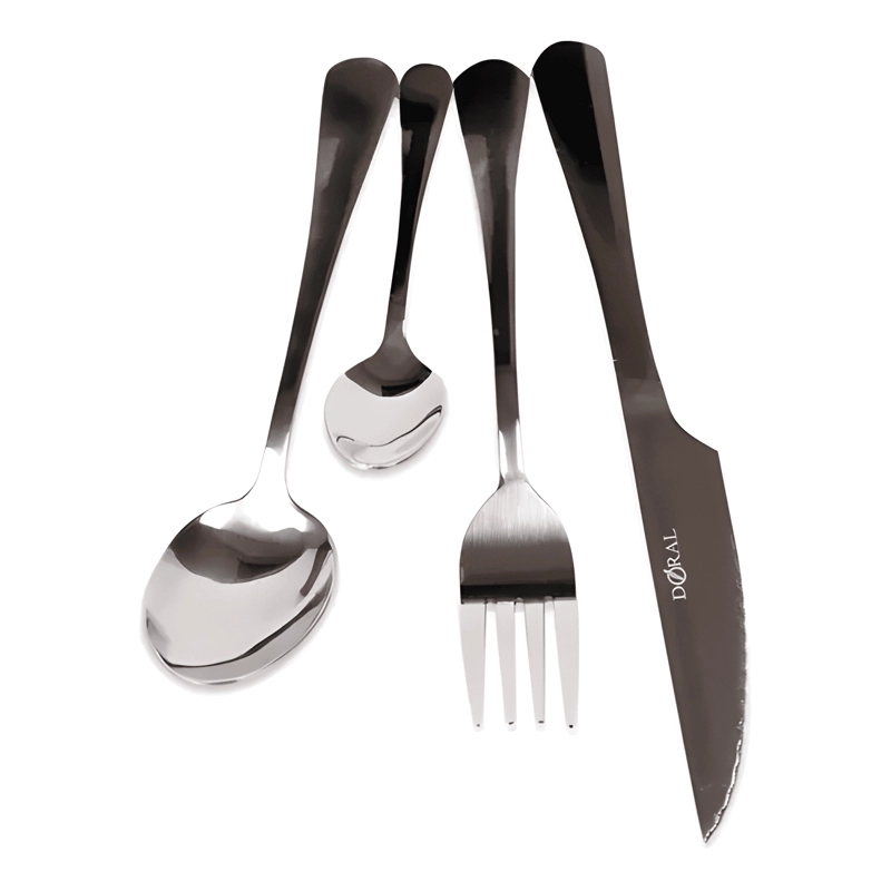CUBIERTOS CUCHILLERIA SERVICIO SET 24 PCS COLOR DIEÑO #5 - 2