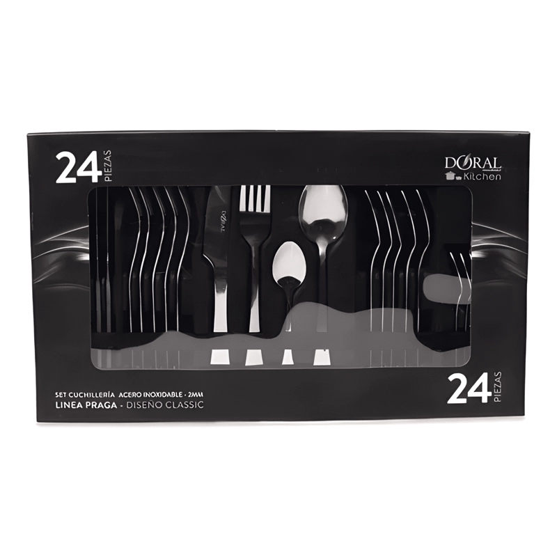 JUEGO CUCHILLERIA CLASSIC 24 PIEZAS 2 0 MM CLASSIC PLATEADO - 2