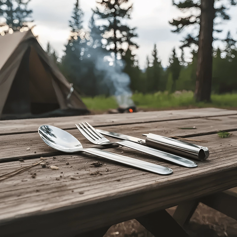 KIT CUBIERTOS CAMPING 4-1 ABRELATAS SERVICIOS CAMPING - 1