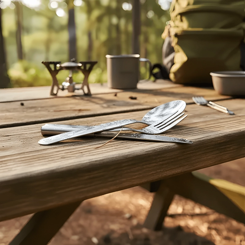 KIT CUBIERTOS CAMPING 4-1 ABRELATAS SERVICIOS CAMPING - 2