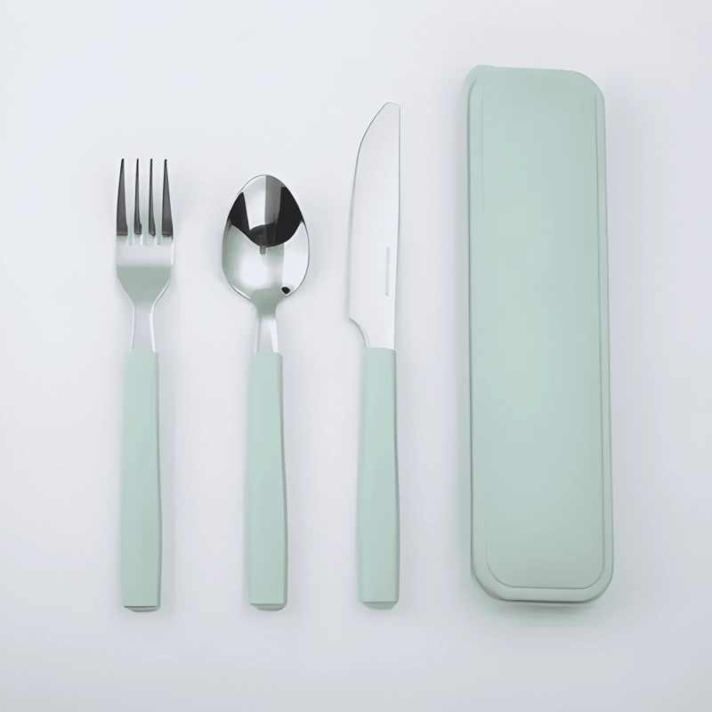 SET DE CUBIERTOS ACERO INOX CUCHARA Y TENEDOR NIÑOS ESTUCHE - 3