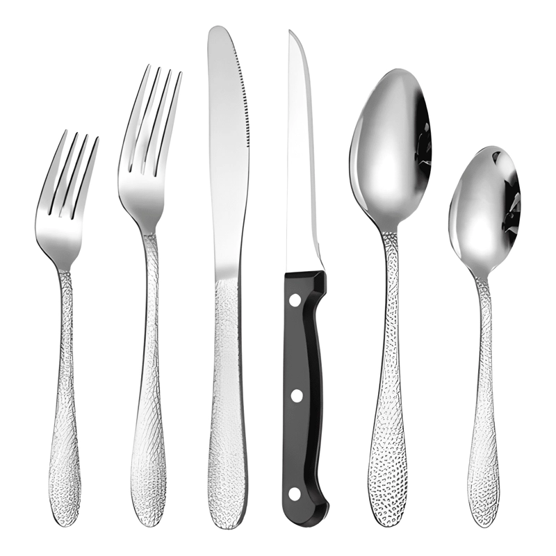 SET 48 PIEZAS CUBIERTOS CUCHILLERIA ACERO INOXIDABLE #6 - 1