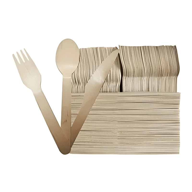 96 X CUBIERTOS, SERVICIO DE MADERA DESECHABLE ECOLOGICO #6 - 3