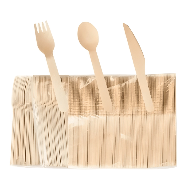96 X CUBIERTOS, SERVICIO DE MADERA DESECHABLE ECOLOGICO #6 - 4